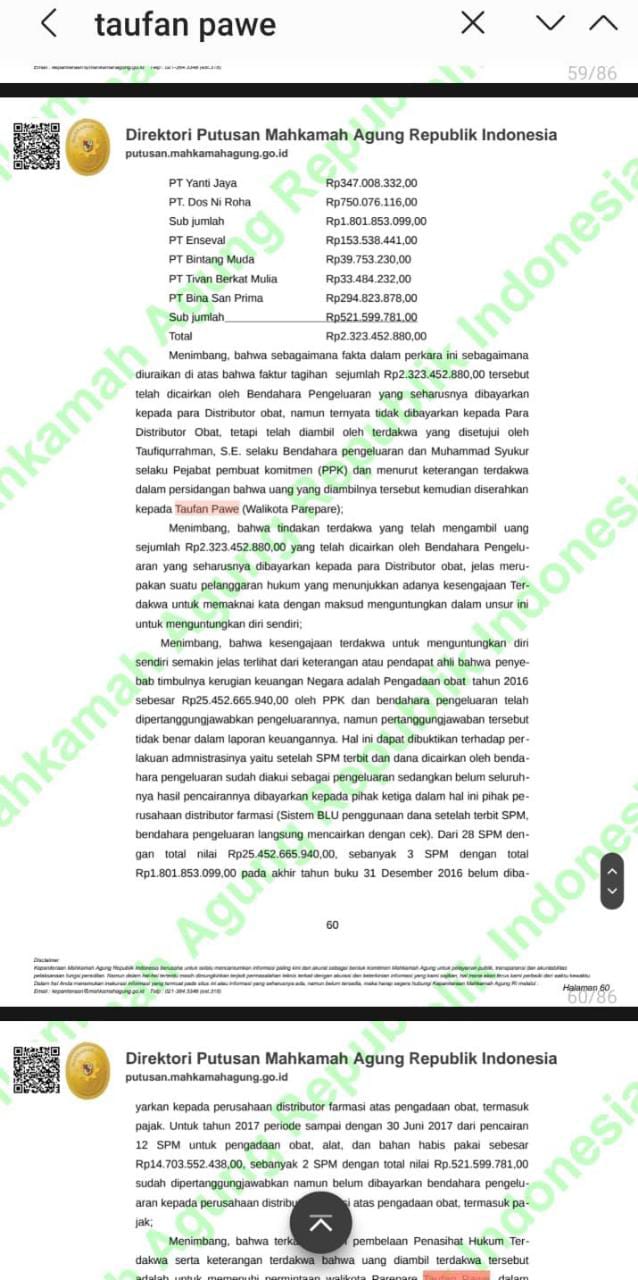 FOTO: Hasil tangkap layar (Screenshot) Sumber: WhatsApp