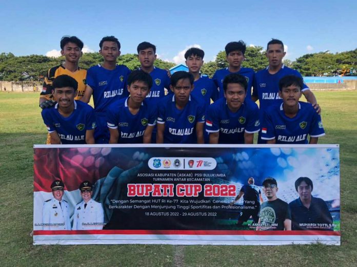 FOTO: Tim Rilau Ale saat sebelum pertandingan Piala Bupati Cup 2022