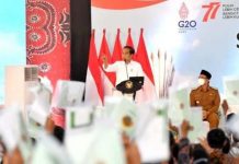 Presiden Jokowi: Kalau Masih ada Mafia Tanah yang Main-main Silakan detik itu Juga Gebuk Foto: Presiden Republik Indonesia, Joko Widodo saat kunjungan kerja ke Sidoarjo, Jawa Timur/Net