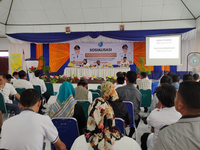 FOTO: Dinas Pemberdayaan Masyarakat dan Desa (DPMD) Kabupaten Bulukumba menggelar sosialisasi di Gedung PKK Bulukumba, Rabu, 24 Agustus 2022.