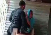 Viral Video Oknum Polisi di Pinrang, Pukul Wanita Paruh Baya FOTO: Hasil tangkap layar dari video viral