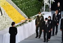 Wapres Ma’ruf Amin Hadiri Prosesi Pemakaman Kenegaraan Shinzo Abe FOTO: Wapres Ma’ruf Amin saat menghadiri prosesi pemakaman kenegaraan Mantan PM Jepang Shinzo Abe, di Nippon Budokan, Choyoda, Tokyo, Selasa (27/09/2022). (Foto: BPMI Setwapres)
