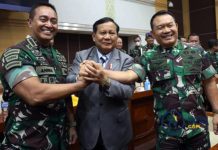 Prabowo Dukung Kebijakan Panglima TNI Merevisi Aturan Penerimaan Prajurit TNI Foto: Menteri Pertahanan Prabowo Subianto dan Panglima TNI, Jenderal Andika Perkasa/Net