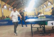 Eksebisi Lawan Atlet Tenis Meja, Ketua Koni Sulsel Menang Telak