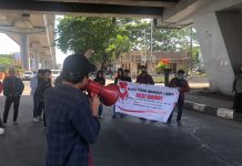 Mahasiswa, Pemuda dan Buruh di Makassar Gaungkan Dukung Pemilu Damai & Bermartabat