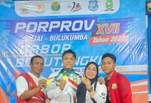 Personil Polda Sulsel Raih 3 Emas dari Cabor Bulutangkis Porprov Sinjai-Bulukumba
