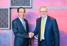 Presiden Jokowi Apresiasi Dukungan Australia untuk G20 Indonesia FOTO: Presiden Jokowi bertemu dengan PM Australia Anthony Albanese, di The Apurva Kempinski, Senin (14/11/2022). (Foto: BPMI Setpres/Laily Rachev)