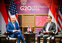Presiden Jokowi Lakukan Pertemuan Bilateral dengan Presiden AS Joe Biden FOTO: Presiden Jokowi bersama Presiden AS Joe Biden, di The Apurva Kempinski Bali, Senin (14/11/2022). (Foto: BPMI Sepres/Laily Rachev)