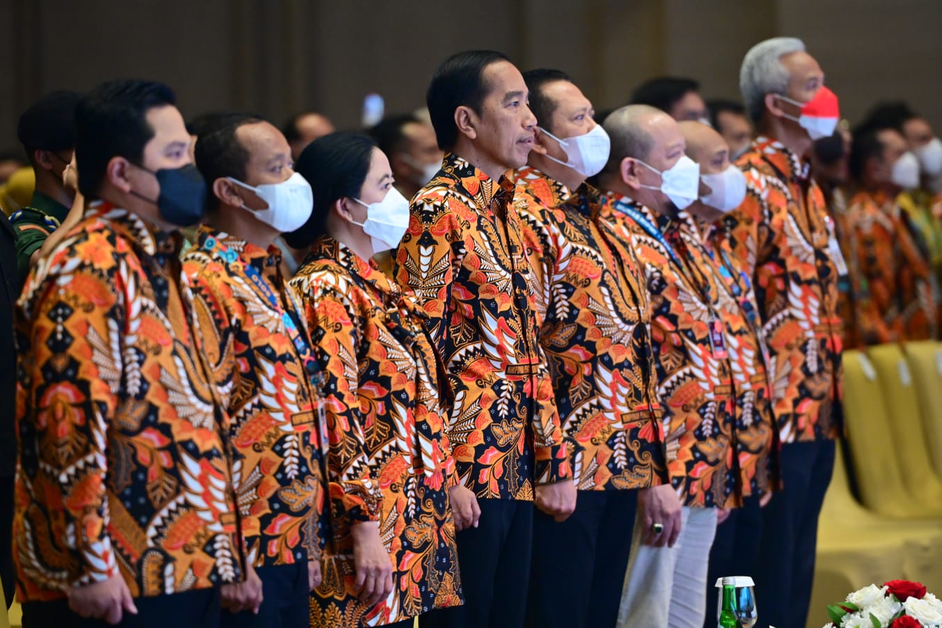 FOTO: Presiden Jokowi saat membuka Munas HIMPI Tahun 2022, Senin (21/11/2022), di Solo, Jawa Tengah. (Sumber: Seskab)