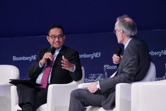 FOTO: Mantan Gubernur DKI Jakarta Anies Rasyid Baswedan diundang secara khusus sebagai pembicara dalam acara Bloomberg NEF Summit, salah satu side event di G20 dan B20, di Nusa Dua Bali pada hari ini, 12 November 2022.