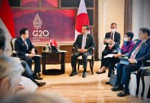 Presiden Jokowi Lakukan Pertemuan Bilateral dengan PM Jepang FOTO: Presiden Jokowi melakukan pertemuan bilateral dengan PM Jepang Fumio Kishida, di The Apurva Kempinski Bali, Senin (14/11/2022). (Foto: BPMI Setpres/Laily Rachev)