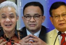 Survei Litbang Kompas Anies Baswedan Ungguli Prabowo dan Ganjar FOTO: Kolase Ganjar Pranowo, Anies Baswedan dan Prabowo Subianto/Net