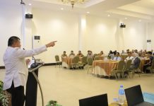 Inspektorat Bulukumba Kumpulkan Pimpinan OPD hingga Camat di Bira FOTO: Bupati Bulukumba saat menggelar Workshop Coaching Clinic Keuangan OPD dan Penyusunan Risk Register OPD lingkup Pemkab Bulukumba di Same Resort Hotel Bira, Kecamatan Bontobahari, Senin, 14 November 2022.