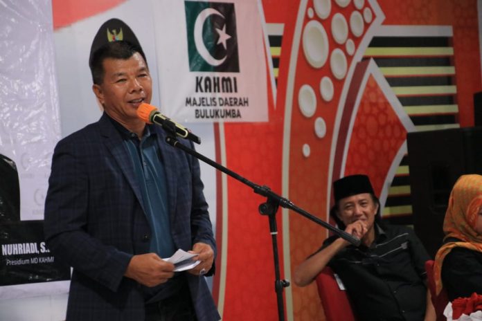 FOTO: Bupati Bulukumba Andi Muchtar Ali Yusuf menghadiri pelantikan pengurus Majelis Daerah Korps Alumni HMI (MD KAHMI) Kabupaten Bulukumba masa bakti 2022-2027.