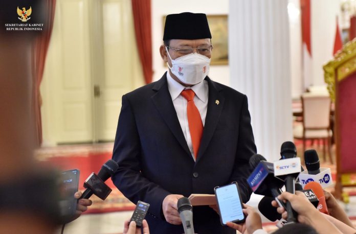 FOTO: Muhamad Mardiono sebagai Utusan Khusus Presiden Bidang Kerja Sama Pengentasan Kemiskinan dan Ketahanan Pangan, di Istana Negara, Jakarta, Rabu (23/11/2022) pagi. (Foto: Humas Setkab/Jay)