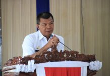 Andi Utta ke ASN Bulukumba: Jadi Pejabat, Jangan Mimpi untuk Kaya FOTO: Bupati Bulukumba Muchtar Ali Yusuf saat memberikan sambutannya pada launching aksi perubahan PKA dan PKP di Ruang Pola Kantor Bupati Bulukumba, Rabu, 23 September 2022.