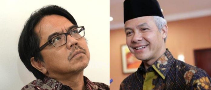 Foto Kolase Ade Armando dan Ganjar Pranowo