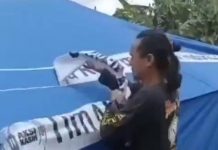 Gubernur Jabar Sesalkan Sekelompok Oknum Copot Lebel Bantuan Tenda untuk Korban Gempa Foto tangkap layar dari video yang di unggah akun twitter @ridwankamil. Minggu (27/11)