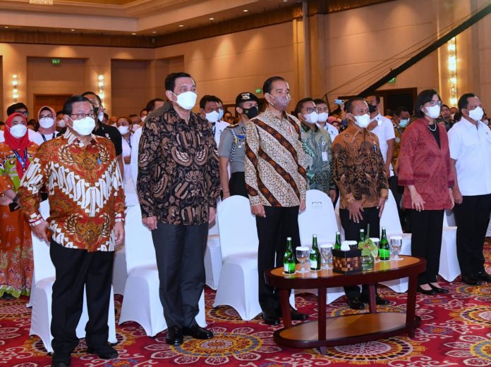 FOTO: Presiden Jokowi saat membuka Rakornas Investasi Tahun 2022 di The Ritz-Carlton, Jakarta, Rabu (30/11/2022) pagi. (Foto: BPMI Setpres/Rusman)