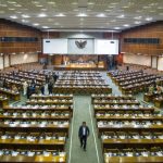 Rapat Paripurna Pengesahan RKUHP Menjadi KUHP, Tercatat 285 Anggota Absen FOTO: Ruang rapat paripurna DPR RI (Kompas)