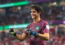 Yassine Bounou, Jadi Pahlawan Maroko, Tumbangkan Raksasa Spanyol 3 – 0 FOTO: Penjaga gawang TimNas Maroko Yassine Bounou, Tampil sebagai pahlawan