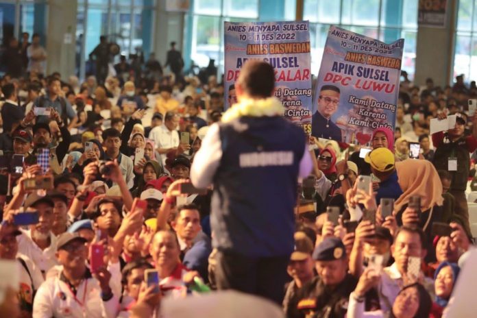 FOTO: Anies Baswedan saat menggelar safari politik di Makassar, Sulawesi Selatan