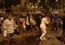 Gempa Bumi Puluhan Kali, Pasien dan Perawat Memilih Diluar RSUD Karangasem FOTO: Hasil tangkap layar dari video unggahan akun twitter @caul_tanjung Selasa (13/12)