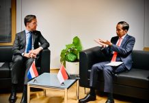 Presiden Jokowi Pertemuan Bilateral dengan PM Belanda FOTO: Presiden Jokowi melakukan pertemuan bilateral dengan PM Belanda Mark Rutte, di Gedung Europa, Brussels, Rabu (14/12/2022). (Foto: BPMI Setpres)
