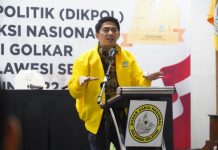 Politisi Muda, Imran Eka Resmi Tutup Pendidikan Politik BSN DPD I Golkar Sulsel FOTO: Politisi Muda Partai Golkar Sulawesi Selatan Imran Eka. Saat menutup pendidikan lolitik BSN DPD I Partai Golkar. Jumat (16/12)