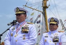Presiden Lantik Laksamana Yudo Margono Sebagai Panglima TNI Hari Senin ini FOTO: Kepala Staf Angkatan Laut (KSAL) Laksamana TNI Yudo Margono menyampaikan keterangan kepada wartawan di Kesatrian TNI AL Pondok Dayung, Jakarta Utara, Senin (12/9/2022). ANTARA/Putu Indah Savitri