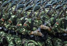 Menhan Sebut 20 ribu Prajurit TNI Bakal Dikirm ke Gaza Foto: Prajurit TNI gunakan cat samaran wajah/Net