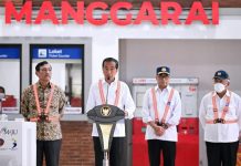Pemerintah Terus Kembangkan Infrastruktur Perkeretaapian FOTO: Presiden Joko Widodo meresmikan Stasiun Manggarai Tahap I di Manggarai, Jakarta, Senin (26/12/2022) pagi.