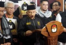 Dapat Nomor 18, Partai Ummat Lolos Jadi Peserta Pemilu 2024 FOTO: Pendiri partai ummat Amien Rais saat memberikan keterangan persnya beberapa waktu lalu di gedung KPU.