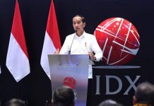 Presiden Jokowi Resmi Buka Perdagangan Bursa 2023 FOTO: Presiden Jokowi secara resmi membuka Perdagangan BEI Tahun 2023, di Gedung BEI, Jakarta, Senin (02/01/2023). (Sumber: Tangkapan Layar)