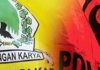 Pasca Putusan MK: PDIP Wacana Hak Angket, Golkar: Dikembalikan kepada Kepentingan Rakyat Ilustrasi bendera golkar-pdip