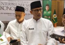 Dikabarkan Pindah Partai, Tidak Satupun Basis Suara PPP Memilih Sandi Sebagai Capres Foto: Sandiaga Salahuddin Uno saat menghadiri acara DPW PPP Jawa Timur beberapa waktu lalu/RMOLJatim