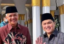 Hasil Survei Simpatisan Jokowi dan PDIP Satukan Dukungan ke Ganjar-Erick FOTO: Gubernur Jateng Ganjar Pranowo dan Menteri BUMN Erivk Thohir. Net