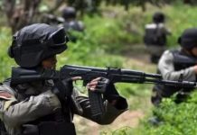 Tiga Anggota Polri Terluka Kena Peluru KKB, Saat Baku Tembak di Pegunungan Bintang Papua Ilustrasi tembak menembak KKB Versus POLRI