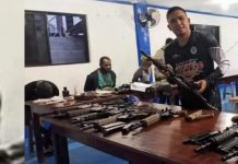Polisi Filipina Tangkap WNI, Bakal Suplay Senjata Berkekuatan Tinggi ke Teroris KKB FOTO: Senjata hasil sitaan dari Anton Gobay (WNI) dan Michael Tino dan Jimmy Desales Abolde.