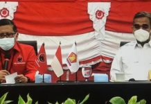 Peluang Koalisi Antara PDIP dan Gerindra Masih Terbuka FOTO: Kiri DR. Ir. Hasto Kristiyanto, M.M. PDIP dan Sekretaris Jenderal Partai Gerindra Ahmad Muzani
