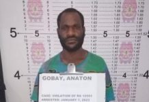 Kedekatan Lukas Dengan Panglima AU-OPM yang Ditangkap di Filipina Selatan FOTO: Anton Gobay saat ditahan kepolisian setempat (Filipina)