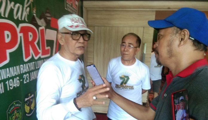 FOTO: Andi Hatta Marakarma saat ditemui awak media usai menghadiri dialog peringatan 77 tahun perlawanan rakyat luwu raya di hotel Horison Ultima Makassar. Ahad (15/1/2023).