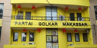 KPU, Pemilu 2029: 70 Persen Didominasi Generasi Z dan Milenial, Saatnya Anak Muda Pimpin Golkar Makassar, ini Kata Pengamat Politik FOTO: Kantor Sekretariat DPD II Partai Golkar Makassar yang terletak di jalan Lasinrang, Kelurahan Mangkura, Rabu (18/1/2023)