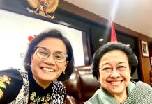 Menkeu Sri Beri Ucapan Ultah ke 76 ke Megawati FOTO: Ketua Umum PDI Perjuangan Megawati Soekarnoputri dan Menteri Keuangan RI, Sri Mulyani. (Properti Facebook Sri Mulyani)