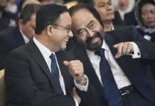 Menebak Nasib Anies Usai Surya Paloh Bertemu Jokowi, Bakal Terancam Gagal Nyapres? Foto: Anies Baswedan bersama Ketua Umum Partai Nasdem Surya Paloh di HUT ke-11 Partai Nasdem di JCC, Jakarta, Jumat (11/11/2022). (ist/ dok IG @aniesbaswedan)