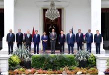 Presiden Terima Kunjungan Kehormatan Menlu ASEAN dan Sekjen ASEAN FOTO: Presiden menerima Menlu ASEAN dan Sekjen ASEAN Presiden RI Joko Widodo menerima kunjungan kehormatan bersama para Menteri Luar Negeri ASEAN dan Sekretaris Jenderal ASEAN, di Istana Merdeka, Jakarta, Jumat (03/02/2023) pagi. (Foto: BPMI Setpres)