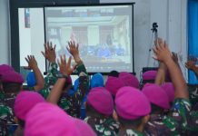 Terima kasih Komandanku, Prajurit Petarung Yonmarhanlan VI Makassar Ikuti Exit Briefing Danpasmar 2