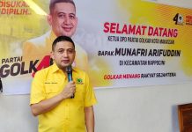 DPP Partai Golkar Tetapkan DCT, Munafri Arifuddin Nomor Urut 1 di Dapil Makassar A FOTO: Ketua DPD II partai golkar makassar, Munafri Arifuddin atau Appi