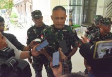 KST Bakar Pesawat Susi Air di Paro Nduga FOTO: Komandan Korem 172/PWY Brigjen TNI J.O Sembiring saat memberikan keterangan persnya di Jayapura. Selasa (7/2/2023) pagi.