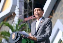 Presiden Harap Momentum Abad Ke-2 Jadi Penanda Kebangkitan Baru NU FOTO: Presiden RI Joko Widodo (Jokowi) saat menghadiri Resepsi Puncak Satu Abad Nahdlatul Ulama (NU), yang digelar di Gelora Delta Sidoarjo, Jawa Timur, Selasa (07/02/2023).